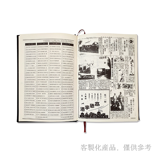 筆記本_客製化印刷台南地圖精裝縫線手帳